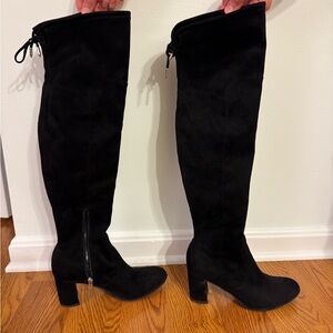 Marc Fisher Black Suede Over-the-Knee Boots